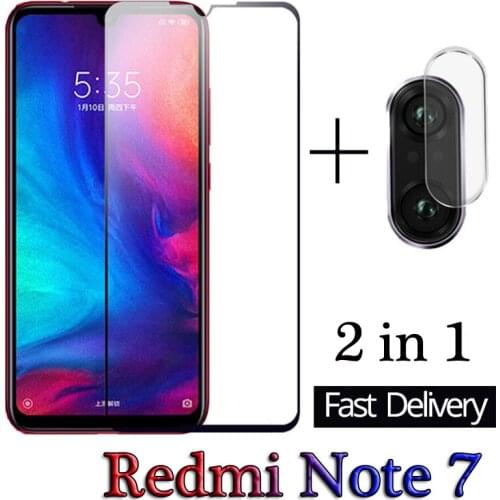 2 in 1 Camera Lens Film Redmi Note 7 Tempered Glass Screen Protector For Xiaomi Redmi Note 7 Glass Redmi note 7 Protective Glass
