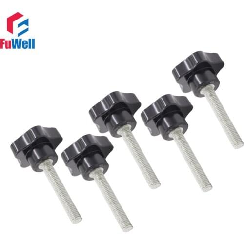 5pcs M8 x 60mm Thread 40mm Head Diameter Star Knob Handle Wholesales Replacement Screw on Type Clamping Knob