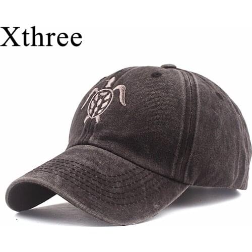 Xthree Summer Baseball Cap Fitted Hat Casual Cap Gorras mbroidery Hip Hop Snapback Hats Wash Cap for Men Women