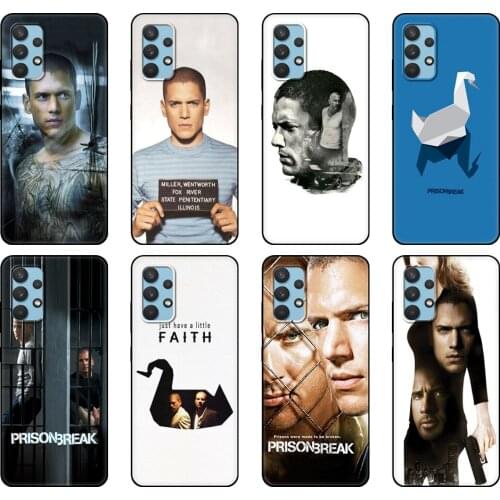 Black tpu Case For Samsung galaxy A32 A42 A52 A72 4g 5g S21 PLUS ultra back cover Prison Break