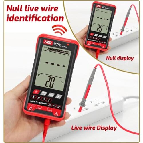 TASI TA804AB DIGITAL MULTIMETER Professional Auto Tester Multimeter HD Color Screen Ultrathin Intelligent OHM NCV Voltage Meter