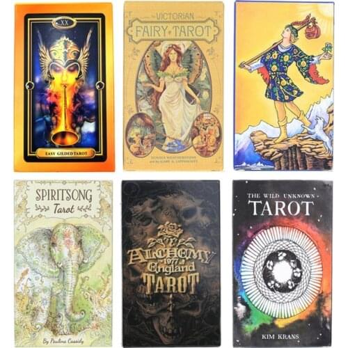 50Pcs/Lot Tarot Cards Mysterious Divination Fate Personal Playing Cards Game For Women English Tarot Deck Board Game