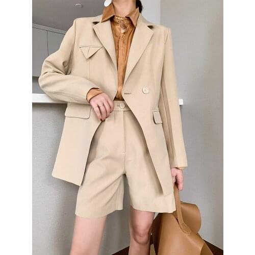 Suit shorts suit womens summer thin Korean style temperament 2020 new fashion high waist slimming two-piece suit A50641