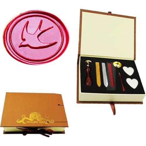 Swallow flight insect Wax Seal Stamp Wedding Invitations Vintage Gift Rosewood Handle Custom Picture Letter Set Kit Signature