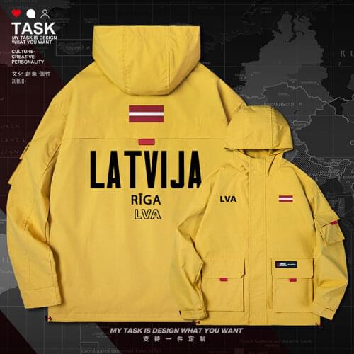 Latvia Latvija Latvian LVA men jacket hooded nation flag fashion new long sleeve printed mens mens jackets clothes autumn