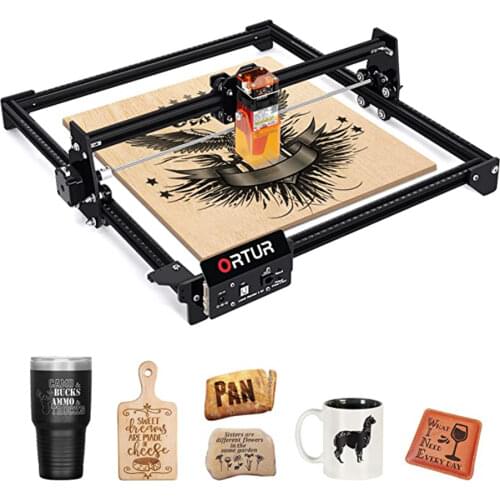 Laser Engraver Art Craft DIY Handicraft Engraver GRBL Control, Limit Switches & Emergency-Stop wtih YRR Rotate Engraving Module