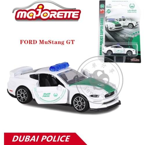 Majorette 1/64 DUBAI POLICE SUPER Cars FORD MuStang GT Hot Pop Kids Toys Motor Vehicle Diecast Metal Model