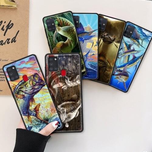 Mobile Phone Case For Samsung Galaxy A51 A71 A21s A31 A41 A12 A11 A02s A72 A52 5G Soft Cover A01 A02 Funda Fish Fishing Sport
