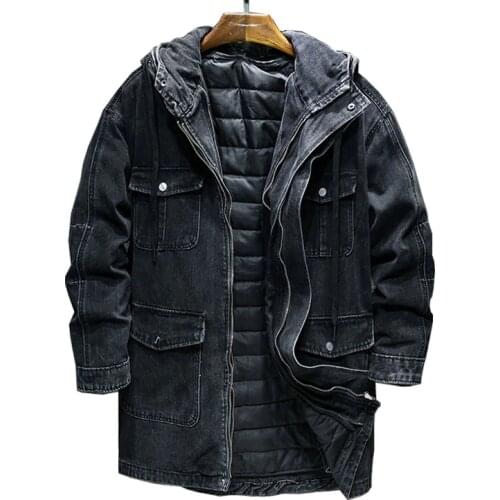 Mcikkny Men Winter Warm Denim Jackets Plush Lined Thermal Outwear Coats For Male Parka Size L-XXXL Windbreak