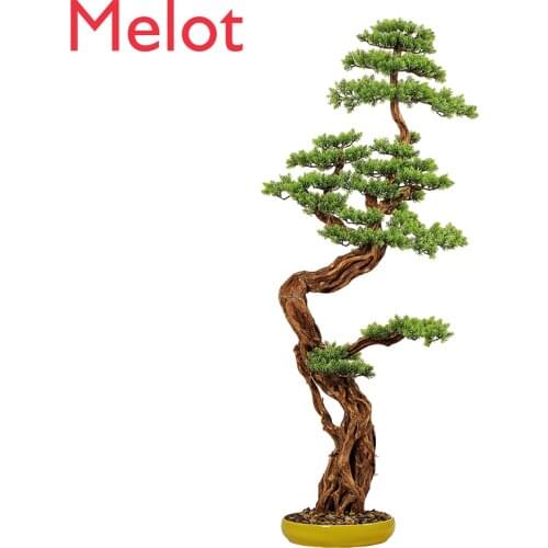 New Chinese Artificial Green Plant Welcome Pine Hallway Soft Outfit Large Pine Tree Large Front Desk Decoration Ornaments