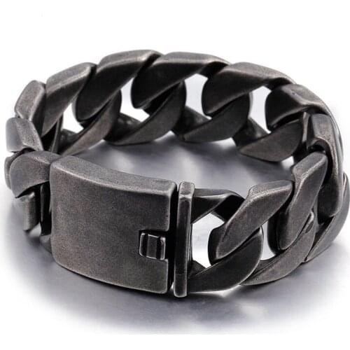 25MM New fashion mens bracelet trend 316L bracelet fashion wave mens titanium bracelet jewelry