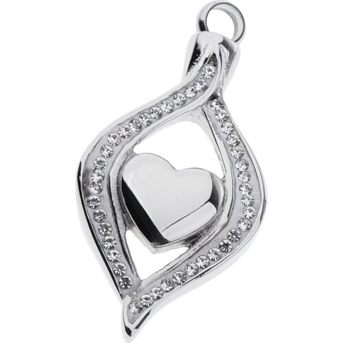 Drop Shape Pet Funeral Ash Urn Locket Ashed Jar Jewelry Pendant Keepsake