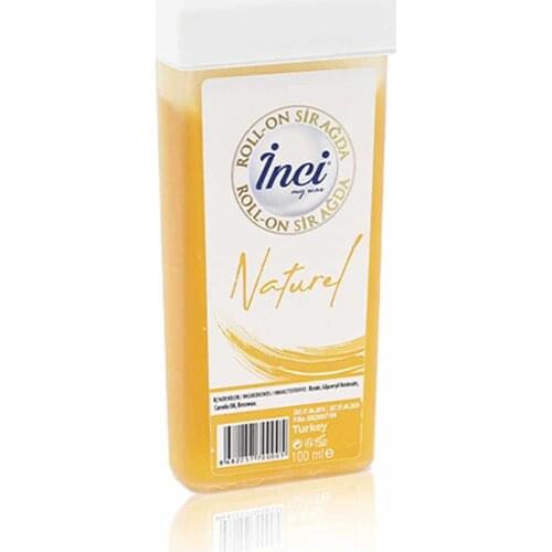 Pearl wax cartridge roll on depilatory 100 grams, naturel classic hard for feathers and men, Brazilian waxing, 100 gram waxing