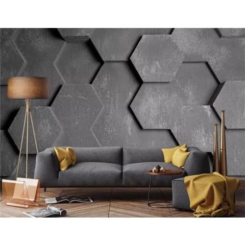 Custom wallpaper 3D photo murals Ya cool modern fashion Polygonal stereo wallpaper modeling sofa background wall paper