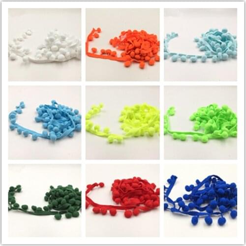 5yard/lot wide 2.5cm Terylene1.2cm Pom Pom Lace Trim for DIY Sewing Wedding curtain accessories handmade accessories Hand sewing