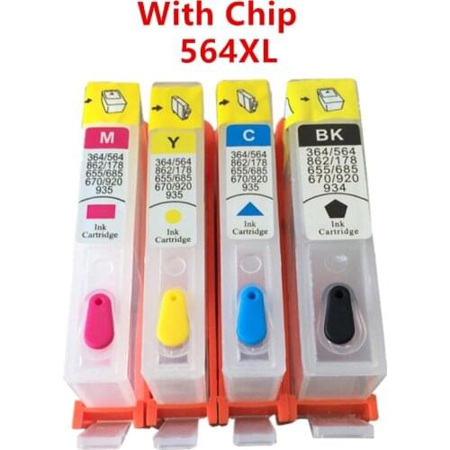 Empty Refillable Ink Cartridge 564 For HP 564 For HP564 XL 564XL refill For HP Deskjet 3070A 3520 3522 Printer