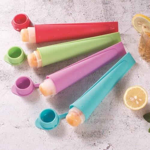 Home-Made Ice Cream Molds for Childrens Cute Silicone Frozen Ice Cube Set for Making Ice Cream Sorbet Popsicle Kitchen Tools
