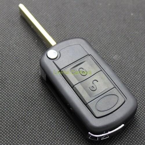 PINECONE for LAND ROVER DISCOVERY RANGE ROVER FREELANDER Key Case 3 Buttons Uncut Brass Blade Remote Key Replacement Shell 1 PC