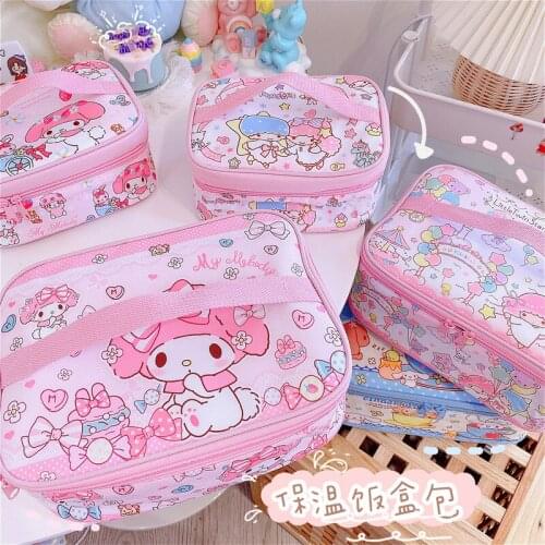 Cute Japan Lunch Bag For Women Girl Kids Children Thermal Insulated Lunch Box Tote Food Picnic Bag Milk Bottle Pouch