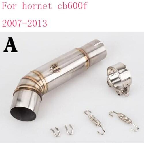 Slip On For CB600 CB600F Variation Hornet 600 2007-2013 Motorcycle Exhaust Escape Middle Mid Connection Link Pipe Muffler