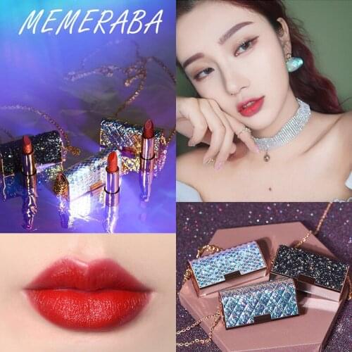 Light Magic Small Lether Bag Lipstick Non-mainstream xue sheng kuan Velvet Lipstick 3-Color MB010