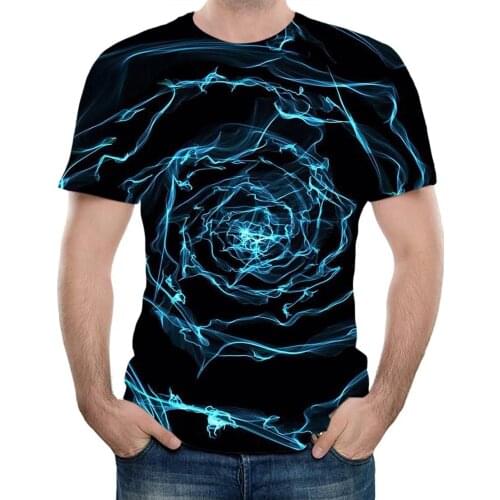 UNEY Swirl Shirt US Size Graphic T Shirt Novelty 3D Print Tshirt Men/Woman Short sleeve Round neck Tops La Tees