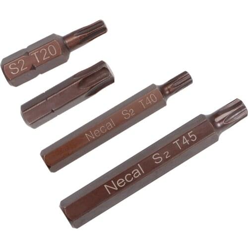 Uxcell Torx Bits 1/4 3/8 Inch Hex Shank Magnetic Screwdriver Bit Set 25/75mm S2 Alloy Steel to Electric Air Drills