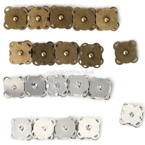 10PCS14/ 18mm DIY Magnetic Snaps Purse Clasp Closures Metal Button Bag Craft J22 dropshipping