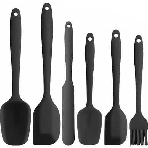 6 Pieces Silicone Spatula Set Non-Stick Heat-Resistant Spatulas Turner for Cooking Baking Mixing Baking Tools