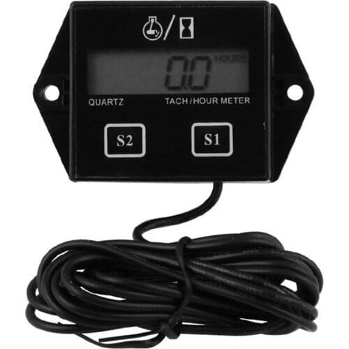Digital RPM Tach Hour Meter Tachometer Gauge For Motorcycle Dirt Bike 2/4 Stroke