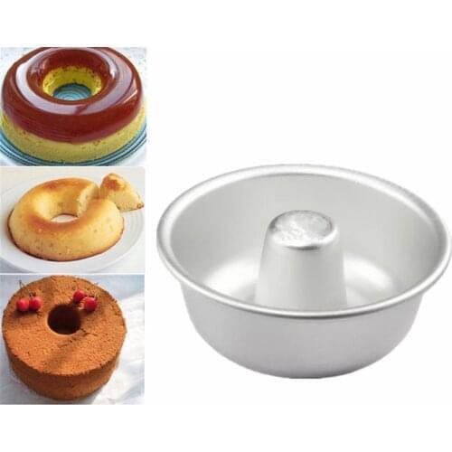 For Anodized Aluminum Alloy Hollow Chiffon Cake Mold DIY Donut Pan Mould Baking Tool