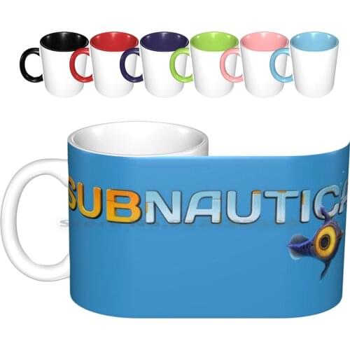Logo Ceramic Mugs Coffee Cups Milk Tea Mug Underwater Diver Unknown Worlds Games Gamer Sci Fi Fish Submarine Creative Trending