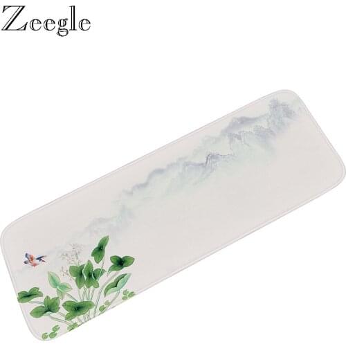 Zeegle Classical Printed Floor Mats for Living Rooms Microfiber Kitchen Anti Slip Mats Modern Welcome Mats for Front Door