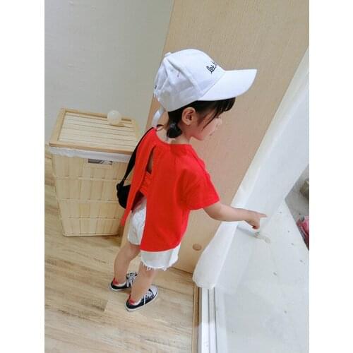 2020 girl summer short sleeve t-shirt children kids Sexy T-shirt Fashion Design