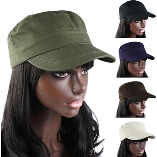HOT SALES !!! Women\s Men\s Vintage Adjustable Military Army Cap Retro Cadet Sun Hat Gift