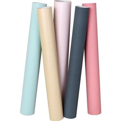 Gray wallpaper self-adhesive living room bedroom dormitory warm powder modern minimalist non-woven wallpaper ins wallpaper