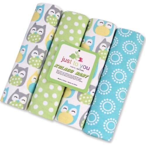 4pcs/pack 100% Cotton Baby Bedding Sheets Baby Blanket Newborn 76x76cm Receiving Blanket Supersoft Blanket Cobertor Bebe Manta