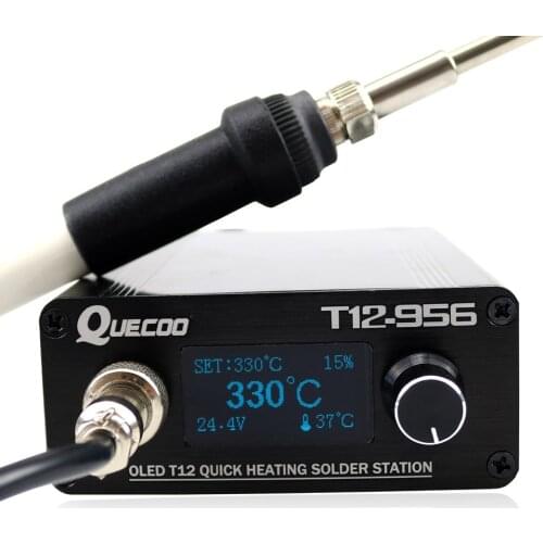 STC T12-956 OLED crylic panel Soldering Station Electronic Soldering iron welding tool with 907 handle