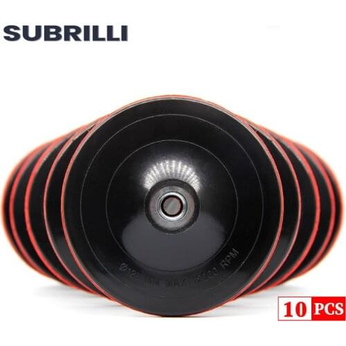 Plastic Backer Pads 5 Inch 10pcs M14 Thread For Angle Grinder Car Polishing Stone Diamond Polishing Pad Holder Abrasive Tool