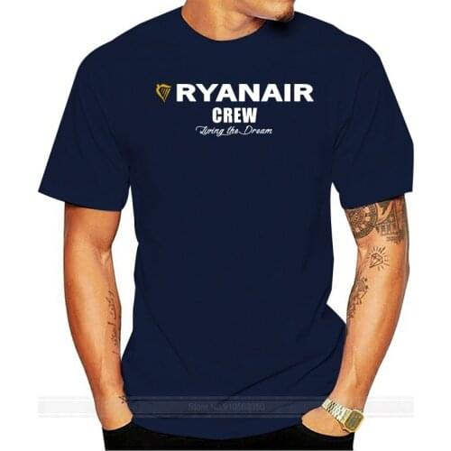 RYANAIR CREW T SHIRT - AIRLINE T SHIRT - 'RYANAIR LVING THE DREAM T SHIRT Interesting Short Sleeve Fashion Summer Printing