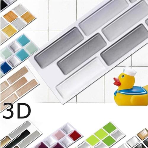 VividTies-6 Sheets White Gray Marble Self Adhesive Wall Tiles