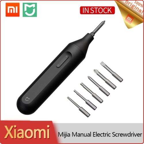 Original Xiaomi Mijia Manual/Electric Screwdriver Integrated Screw Driver 1500mAh USB Charging Electric Screw S2 Steel Bits Set