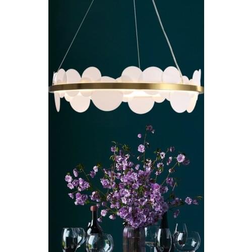 Modern Circle Pendant Lighting Living Room LED Pendant Lamp Home Indoor LED Flower Suspension Hanging Lights