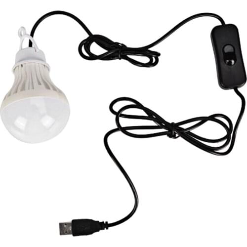 Jiguoor 5V 5W Camping LED Bulb USB Port Touch Switch Outdoor LED Light Energy Saving Hiking LED Bulb Light