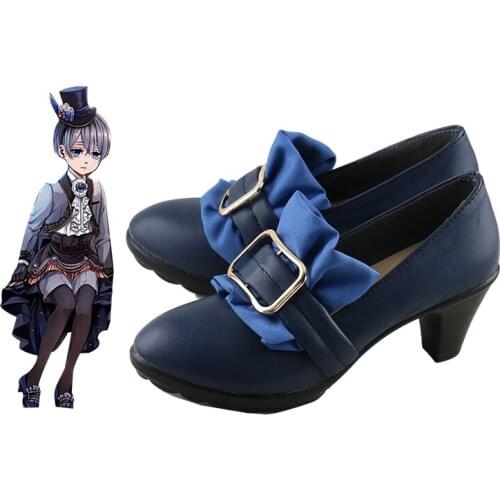 Unisex Anime Cosplay Black Butler Book of the Atlantic Ciel Phantomhive Cosplay Costumes Shoes Custom Made
