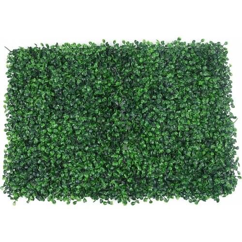1Pc Artificial Grass Mat Fake Lawn Plant Greenery Panel Carpet Privacy Wall Fence For Home Garden Hotel Wedding Backdrop Decor