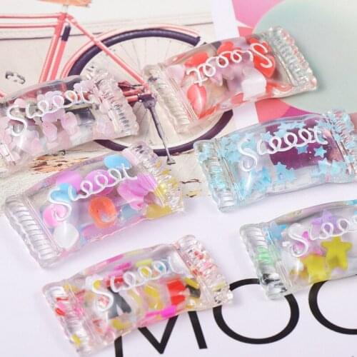 10pcs/lot 18X33mm Resin Crystal Sweet Candy Cabochon For Mobile Case Scrapbooking Beads DIY Decorative Embellishment