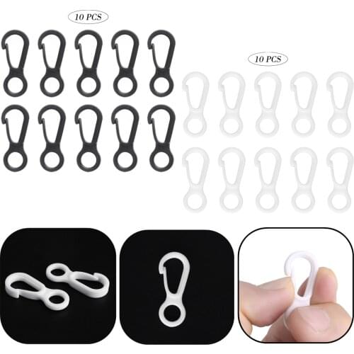 10PCS Nylon Plastic Small Flag Pole Clip Hooks Flags With Grommets Luggage Bags Parts Accessories