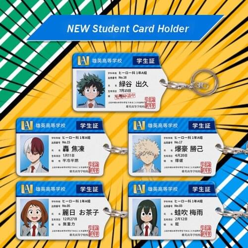 Anime My Hero Academia Boku no Hero Asui Tsuyu OCHACO URARAKA Acrylic Cards Holder Keychain Bags Pendant Cosplay Xmas Gifts
