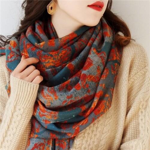 Noble Thin Cashmere Shawl Ladies Warm Long Elegant Autumn Winter 100% Cashmere Scarf Women 190-100 CM